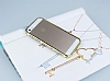 Shengo iPhone SE / 5 / 5S Mavi Tal Metal Bumper ereve Gold Klf - Resim: 3