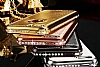 Shengo iPhone SE / 5 / 5S Tal Metal Kenarl Rose Gold Deri Klf - Resim: 2