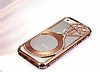 Shengo iPhone SE / 5 / 5S Tekta Tal Metal Rose Gold Klf - Resim: 3