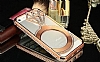 Shengo iPhone SE / 5 / 5S Tekta Tal Metal Rose Gold Klf - Resim: 1