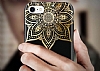 Shengo iPhone 6 / 6S Silikon Kenarl Tal Kalp Siyah Rubber Klf - Resim: 3