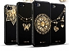 Shengo iPhone 6 Plus / 6S Plus Silikon Kenarl Tal Kalp Siyah Rubber Klf - Resim: 8