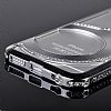 Shengo iPhone 6 / 6S Tekta Tal Metal Silver Klf - Resim: 5