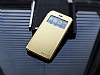 Shengo iPhone 6 Plus / 6S Plus Tal Metal Kenarl nce Yan Kapakl Gold Deri Klf - Resim: 5