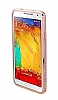 Shengo Samsung N9000 Galaxy Note 3 Tekta Tal Metal Rose Gold Klf - Resim: 2