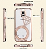 Shengo Samsung N9100 Galaxy Note 4 Tekta Tal Metal Rose Gold Klf - Resim: 5