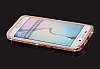 Shengo Samsung Galaxy S6 Edge Tekta Tal Metal Rose Gold Klf - Resim: 1