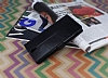Sony Xperia C5 Ultra Czdanl Yan Kapakl Siyah Deri Klf - Resim: 4