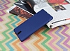 Sony Xperia C5 Ultra Tam Kenar Koruma Lacivert Rubber Klf - Resim: 2