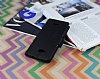 Sony Xperia E4g Czdanl Yan Kapakl Siyah Deri Klf - Resim: 2