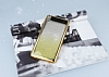 Sony Xperia E5 Simli Parlak Gold Silikon Klf - Resim: 1