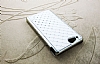 Sony Xperia Go Ekose Tal Beyaz Sert Rubber Klf - Resim: 1