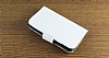 Sony Xperia Go Standl Czdanl Beyaz Deri Klf - Resim: 2