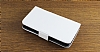 Sony Xperia L Standl Czdanl Beyaz Deri Klf - Resim: 1