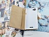 Sony Xperia L Yan Czdanl Beyaz Klf - Resim: 4