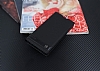 Sony Xperia L1 Gizli Mknatsl Yan Kapakl Siyah Deri Klf - Resim: 1