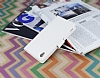 Sony Xperia M4 Aqua Czdanl Yan Kapakl Beyaz Deri Klf - Resim: 2