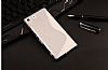Sony Xperia M5 Desenli effaf Beyaz Silikon Klf - Resim: 1