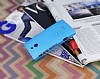 Sony Xperia P Mavi Sert Mat Rubber Klf - Resim: 2