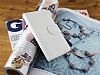 Sony Xperia S Czdanl Yan Kapakl Beyaz Deri Klf - Resim: 1