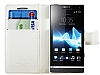 Sony Xperia S Kalp Desenli Czdanl Yan Kapakl Klf - Resim: 1
