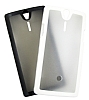 Sony Xperia S Silikon Kenarl effaf Siyah Sert Mat Rubber Klf - Resim: 3