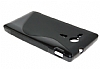 Sony Xperia SP Desenli Siyah Silikon Klf - Resim: 2