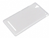 Sony Xperia T2 Ultra effaf Beyaz Silikon Klf - Resim: 1