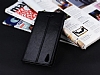 Sony Xperia T3 Gizli Mknatsl Standl Siyah Deri Klf - Resim: 2