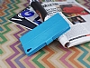Sony Xperia XA Ultra Czdanl Yan Kapakl Mavi Deri Klf - Resim: 4