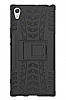 Sony Xperia XA1 Ultra Sper Koruma Standl Siyah Klf - Resim: 5