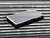 Sony Xperia Z Metalik Kenarl Siyah Deri Klf - Resim: 2