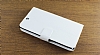 Sony Xperia Z Ultra Standl Czdanl Beyaz Deri Klf - Resim: 2