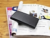 Sony Xperia Z1 Compact Standl Czdanl Siyah Deri Klf - Resim: 1