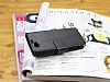 Sony Xperia Z1 Compact Standl Czdanl Siyah Deri Klf - Resim: 2