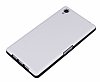 Sony Xperia Z1 Deri Grnml Beyaz Silikon Klf - Resim: 2