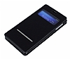 Sony Xperia Z1 Pencereli Standl Siyah Deri Klf - Resim: 2