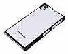 Sony Xperia Z1 Siyah Kenarl Sert Mat Beyaz Rubber Klf - Resim: 2