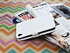 Sony Xperia Z2 Czdanl Yan Kapakl Beyaz Deri Klf - Resim: 3