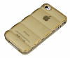 iPhone 4 / 4S Bubble effaf Gold Silikon Klf - Resim: 1