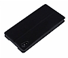 Sony Xperia Z2 Pencereli Manyetik Kapakl Siyah Deri Klf - Resim: 3