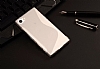Sony Xperia Z5 Compact Desenli effaf Beyaz Silikon Klf - Resim: 3