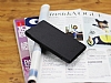 Sony Xperia ZR nce Yan Kapakl Siyah Deri Klf - Resim: 1