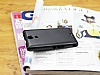 Sony Xperia ZR nce Yan Kapakl Siyah Deri Klf - Resim: 2