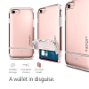Spigen Flip Armor iPhone 7 / 8 Rose Gold Klf - Resim: 4