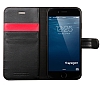 Spigen iPhone 6 / 6S Wallet Standl Kapakl Siyah Deri Klf - Resim: 3