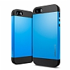 Spigen Slim Armor iPhone SE / 5 / 5S Mavi Klf - Resim: 3