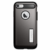 Spigen Slim Armor iPhone 7 Gunmetal Klf - Resim: 3