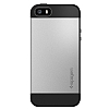 Spigen Slim Armor iPhone SE / 5 / 5S Silver Klf - Resim: 4