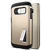 Spigen Slim Armor Samsung Galaxy S7 Gold Klf - Resim: 1